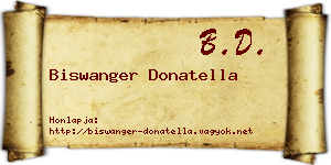 Biswanger Donatella névjegykártya